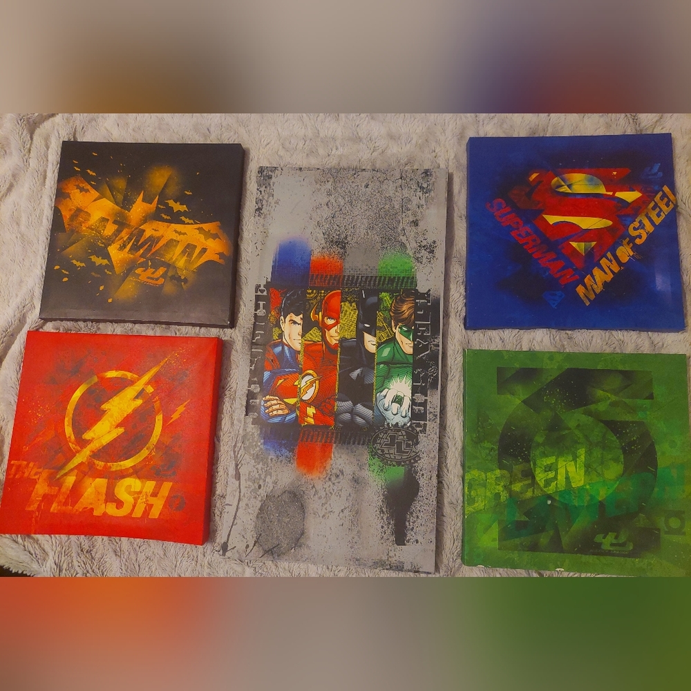 Justice League Wall Canvas Picture Set